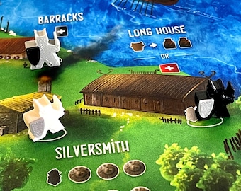 Viking Meeples for Raiders of the North Sea, Queendomino, and Other Games