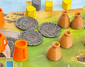 Mead and Provision Resource Tokens for Raiders of the North Sea and Other Games