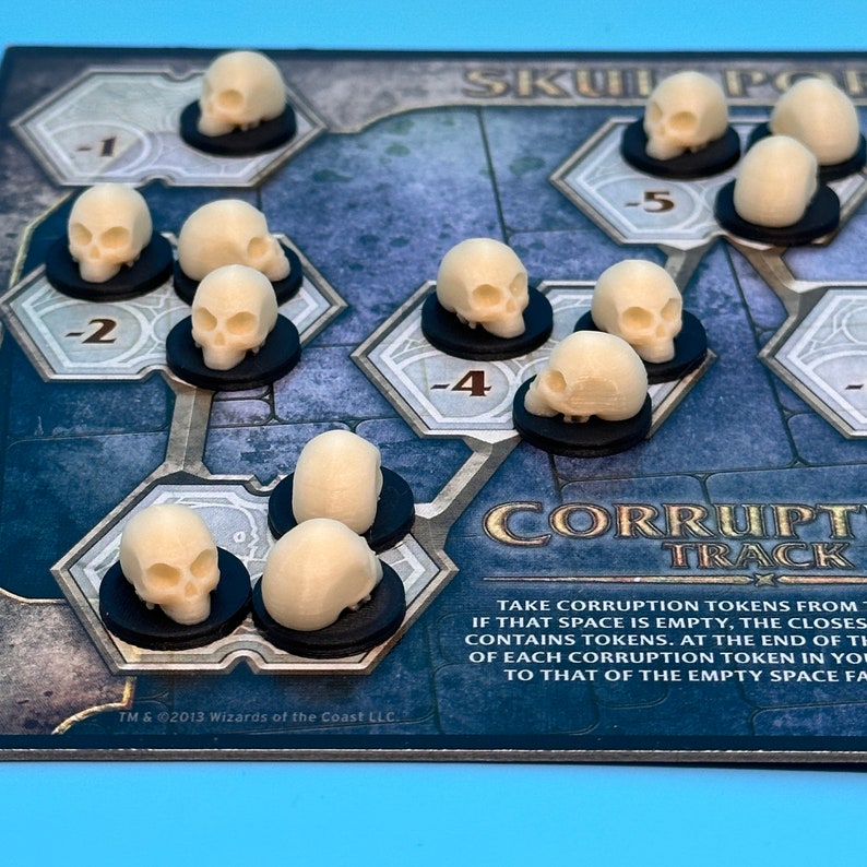 Skulls Tokens Upgrade for Lords of Waterdeep Scoundrels of Skullport, Spirit Island, etc image 1