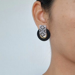 Boucles d'oreilles, modèle Klom Si dam, fait main en France image 2