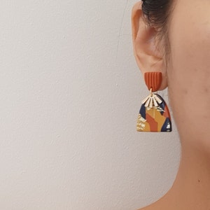 Ohrringe, handgefertigt in Frankreich, Modell Khor Pa-karang Einzigartige und originelle Kreation von Sunisa, einer französisch-thailändischen Künstlerin Bild 2