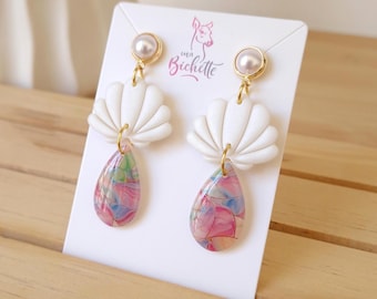 Pendientes NUEVOS, hechos a mano en Francia, modelo "Talae | Hoy Mook" - Diseño original de Sunisa, artista franco-tailandesa