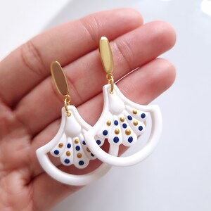 Boucles d'oreilles, fait main en France, modèle Hang Nok yung Création originale by Sunisa, artiste franco-thaïe image 5