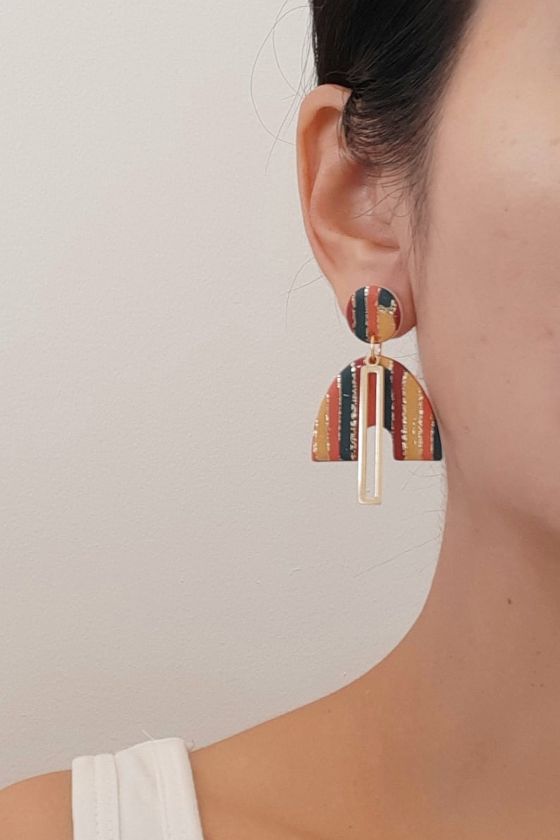 Boucles d'oreilles en argile polymère