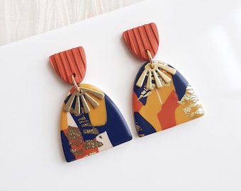 RE-RELEASE Earrings, handmade in France, "Khor Pa-karang" model - Original design by Sunisa, French-Thai artist