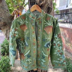 Ethnic Festival Wear Jacket for Women, Embroidered Coat Ethnic Festival Wear, Vintage Suzani Jacket, Bohemian Embroidered Women’s Coat Gift,