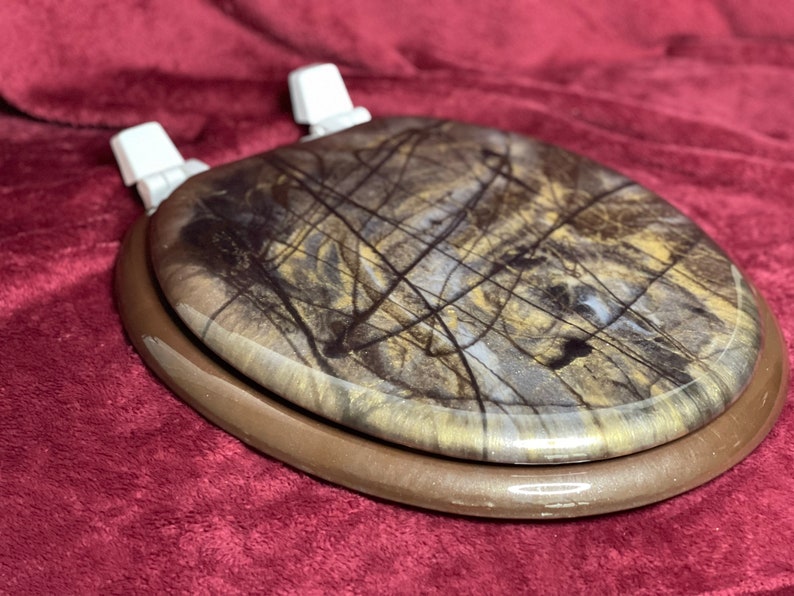 Round Abstract Epoxy Resin Toilet Seat Etsy UK