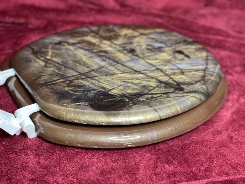 Round Abstract Epoxy Resin Toilet Seat Etsy UK