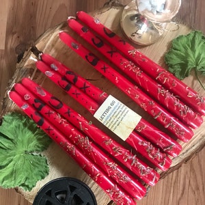 Dressed Spell Candle Set: Herbal Altar Candles for Rituals (Set of 2)