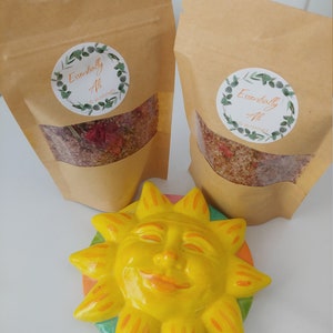 Cacao bath salts, cacao ceremony, ritual salts, herbal bath salts, Luxury Bath Salts, Bath Ritual
