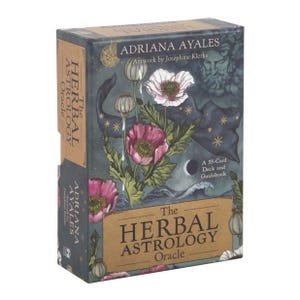 Cartas del oráculo de la astrología herbaria, cartas del tarot, cartas de los ángeles, adivinación, adivinación del futuro, oráculo herbario del Reino Unido, Adriana Ayales