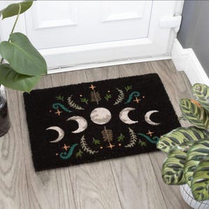 Moon Phases Door Mat, witchy home, Spiritual Decor, Housewarming Gift, many more designs in listing