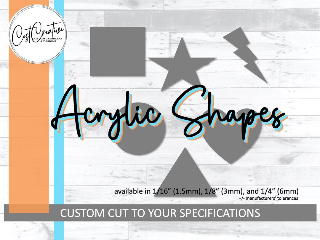 Laser Cut Acrylic Shapes Etsy