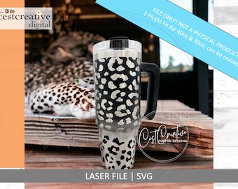 Leopard Gradient - 40oz and 30oz Wrap Design Laser File SVG