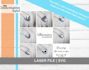 Sport Heart Charm SVGs