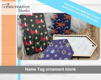 Ornament Blanks - 5inch Name Tag Ornament