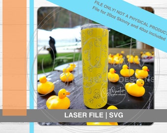 Rubber Ducky - 40oz Wrap Design Laser File SVG