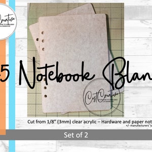 A5 acrylic notebook blanks