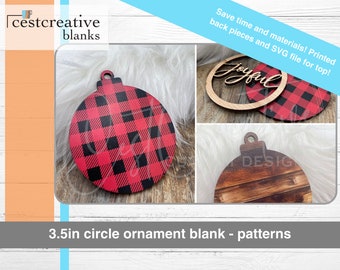 Ornament Blanks - 3.5in Circle - Patterns