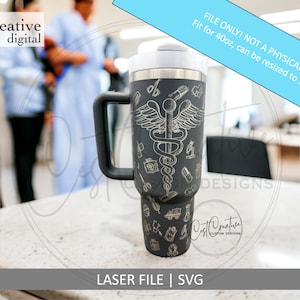 Medical Doodles - 40oz Wrap Design Laser File SVG