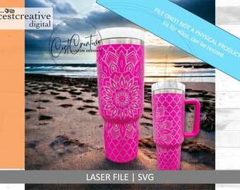 Moroccan Mandala - 40oz Wrap Design Laser File SVG