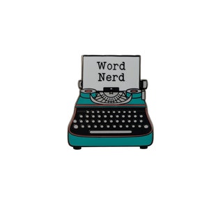 Word Nerd Vintage Typewriter Hard Enamel Pin