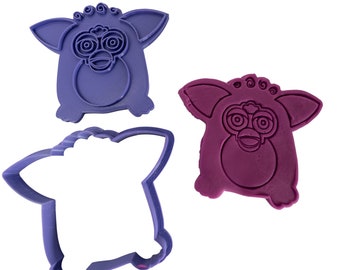 Furby Outline and Stamp 3D printed cookie cutter set