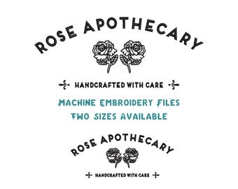 Rose Apothecary Embroidery File -- Medium Size