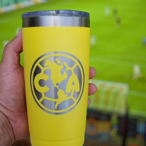 Club America Tumbler Vaso Termo Grabado, Laser Engraved Vaso