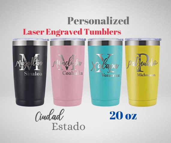 Vaso Termico Coahuila,veracruz,nuevo  Leon,mexico,sonora,michoacan,jalisco,guanajuato,chihuahua,puebla,colima,  Grabado En Laser 20 Oz Tumbler 