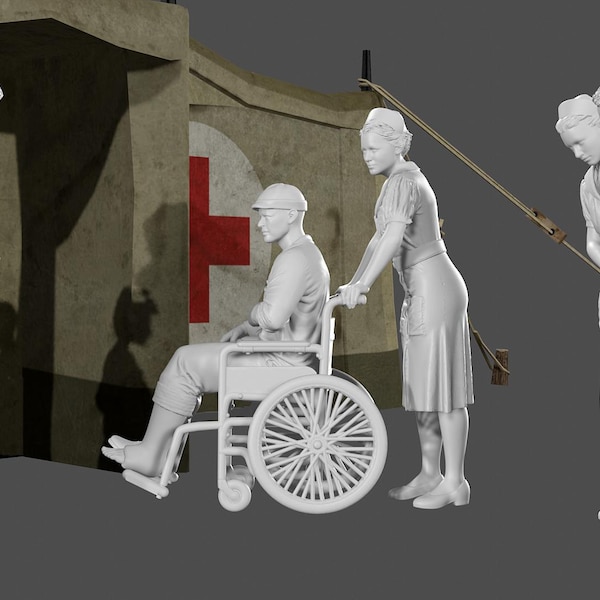 WWII US Field Hospital - Recovery - 5 Figure Set