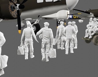 WWII USAAF Bomber Crew - 10 Figure Set