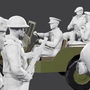 Monty de la Segunda Guerra Mundial - Prisioneros de Guerra - Normandía - Set de 10 figuras