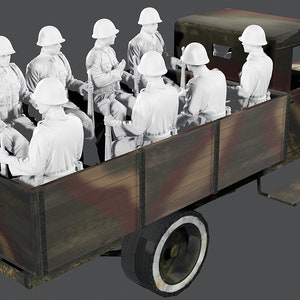 WWII Polish Army 1939 Truck Riders - Helmets - 10 Figure Set