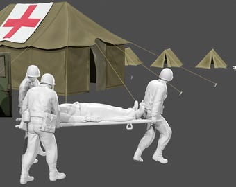 WWII US Field Hospital - Ambulance Crew - 5 Figure Set