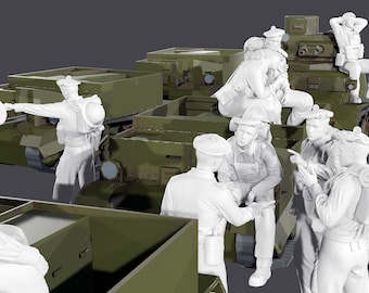WWII BEF 1940 - Tam O'Shanter - At Rest - 10 Figure Set