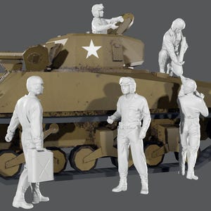 WWII US Army Tank Crew Summer - Rearming - 5 Figure Set
