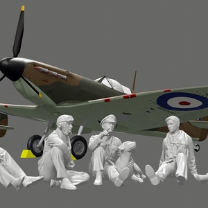 RAF WWII The Few En attendant la prochaine sortie Ensemble de 5 figurines image 1