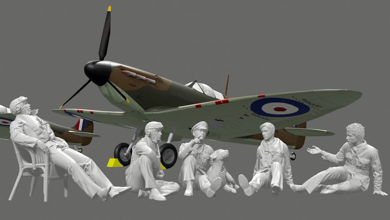 RAF WWII The Few En attendant la prochaine sortie Ensemble de 5 figurines image 1