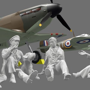 RAF WWII The Few En attendant la prochaine sortie Ensemble de 5 figurines image 3