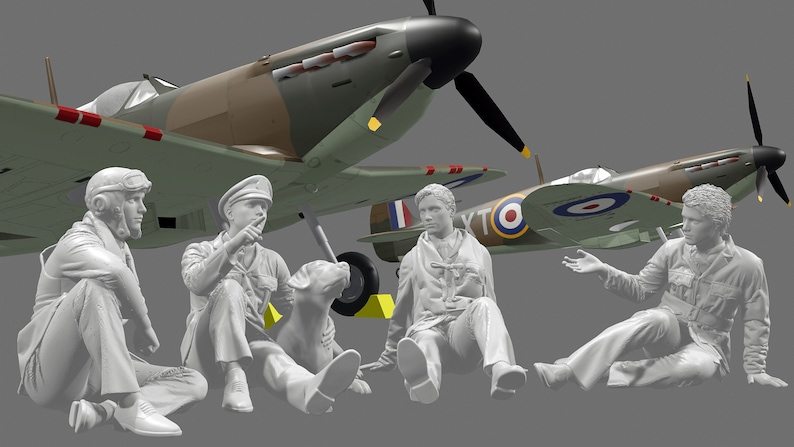 RAF WWII The Few En attendant la prochaine sortie Ensemble de 5 figurines image 3