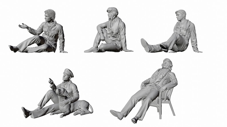 RAF WWII The Few En attendant la prochaine sortie Ensemble de 5 figurines image 8