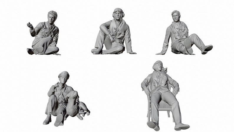 RAF WWII The Few En attendant la prochaine sortie Ensemble de 5 figurines image 4