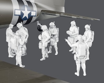 WWII US Airborne boarding - 10 Figure Set