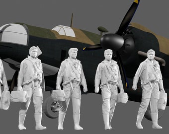 WWII RAF Bomber Crew - 5 Figurenset
