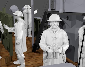 WWII Royal Navy - The Bridge - SET 2 - 10 Figure Set