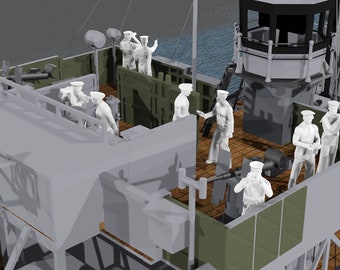 WWII Royal Navy - Die Brücke - 10 Figuren Set