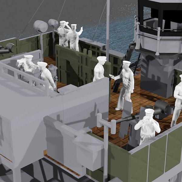 WWII Royal Navy - The Bridge - 10 Figure Set