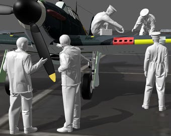 WWII Royal Navy - Fleet Air Arm - Set 1 - Version 1 - 5 Figure Set