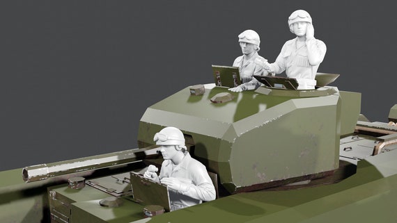 WWII British Tank Crew - Helmets - 5 Figure Set - Etsy UK
